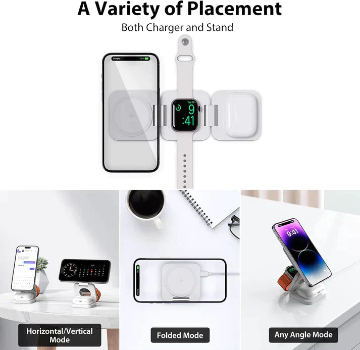 MagSnap™ - 3-In-1 Fast Charging, Foldable & Wireless Charger